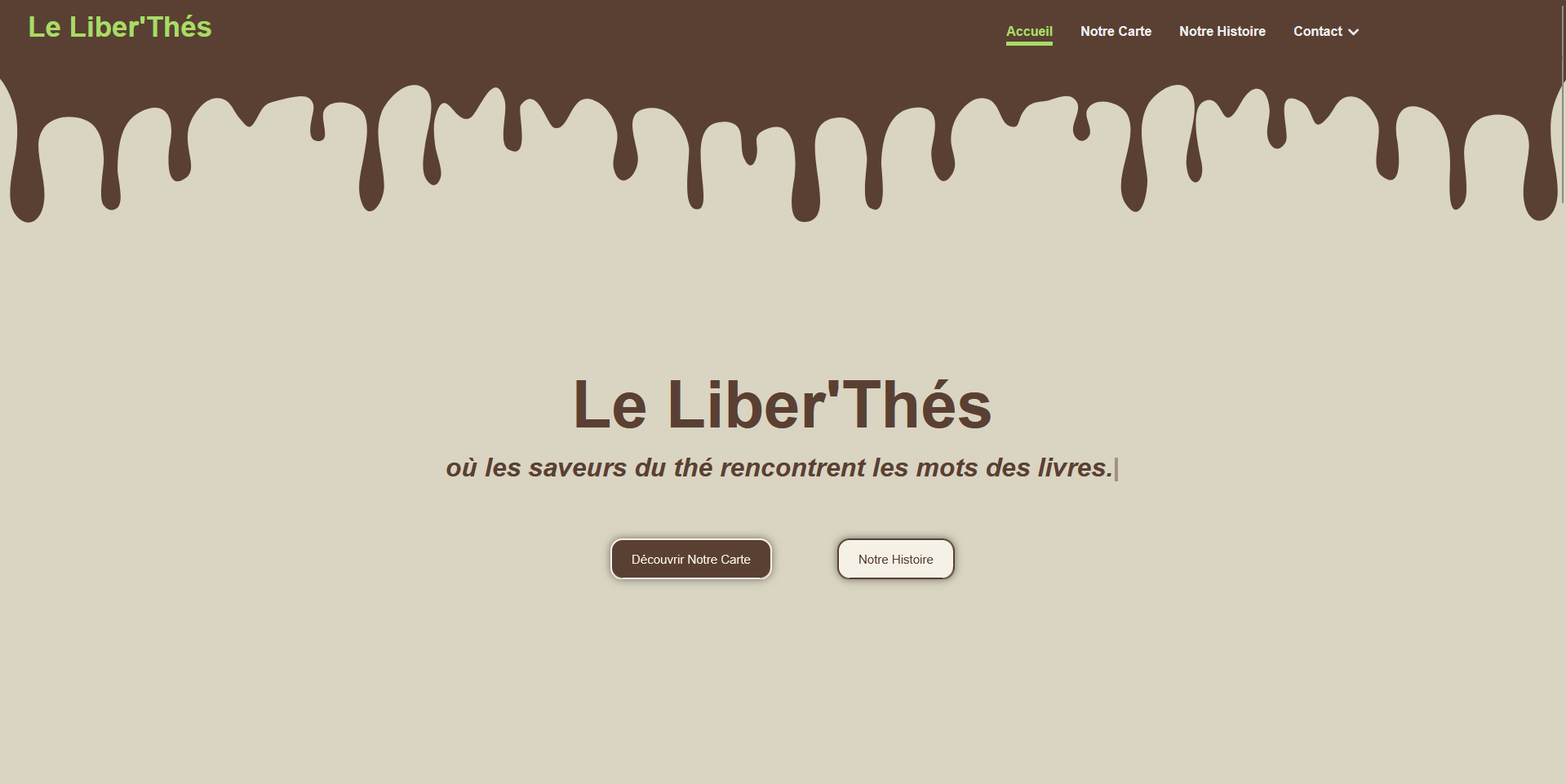 Site vitrine du Liber’Thés — Bar café bouquiniste à Blois